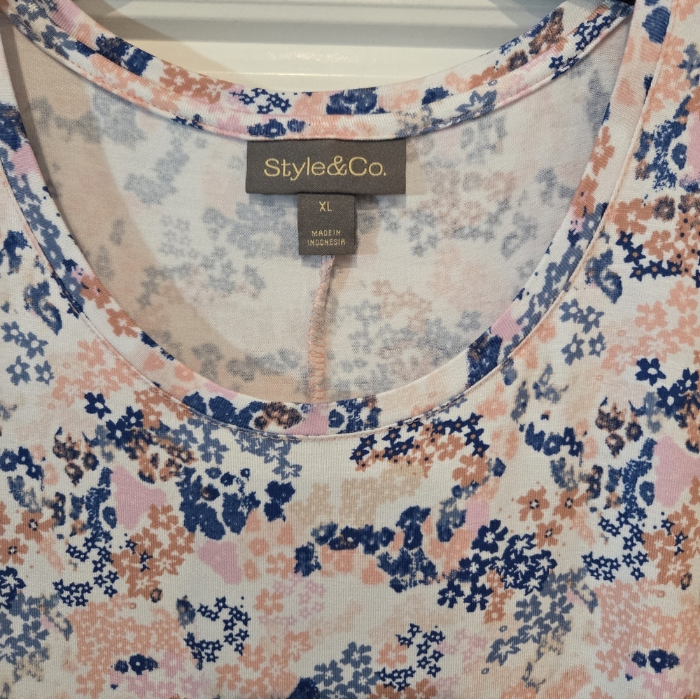 STYLE & CO WOMEN'S SLEEVELESS FLORAL CASUAL DRESS SIZE XS S  M & XL NWT - Picture 3 of 5